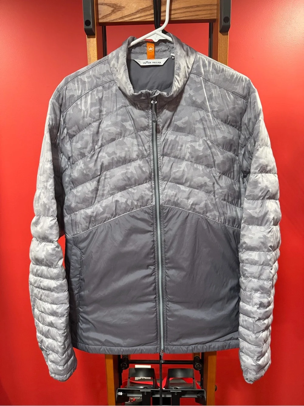 Peter Millar All Course Gray Camo Golf Jacket, Men’s Large